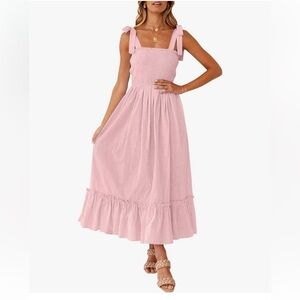 Elegant Pink Sleeveless Dress